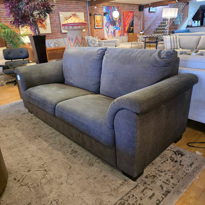 Dark Grey Fabric Curved Arm Sofa