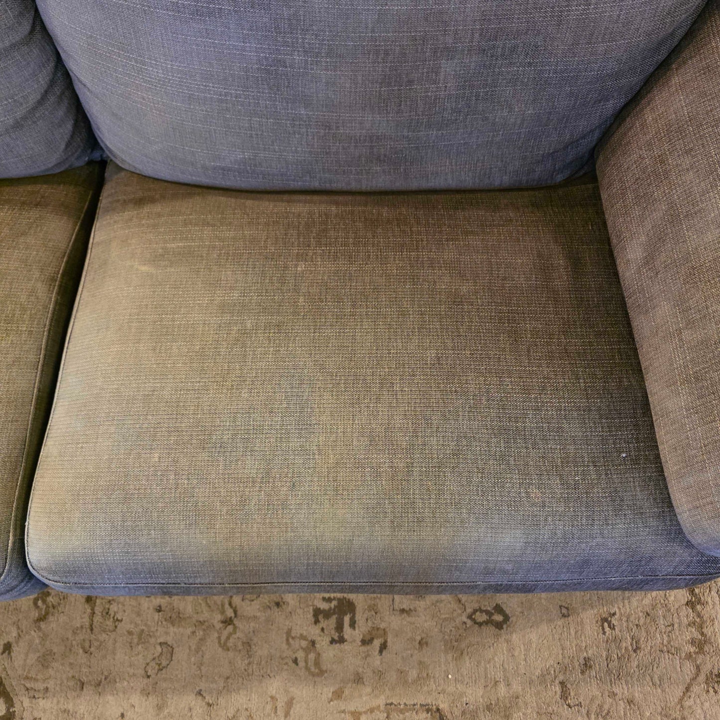Dark Grey Fabric Curved Arm Sofa