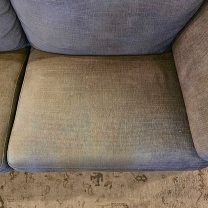 Dark Grey Fabric Curved Arm Sofa