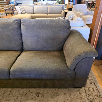 Dark Grey Fabric Curved Arm Sofa