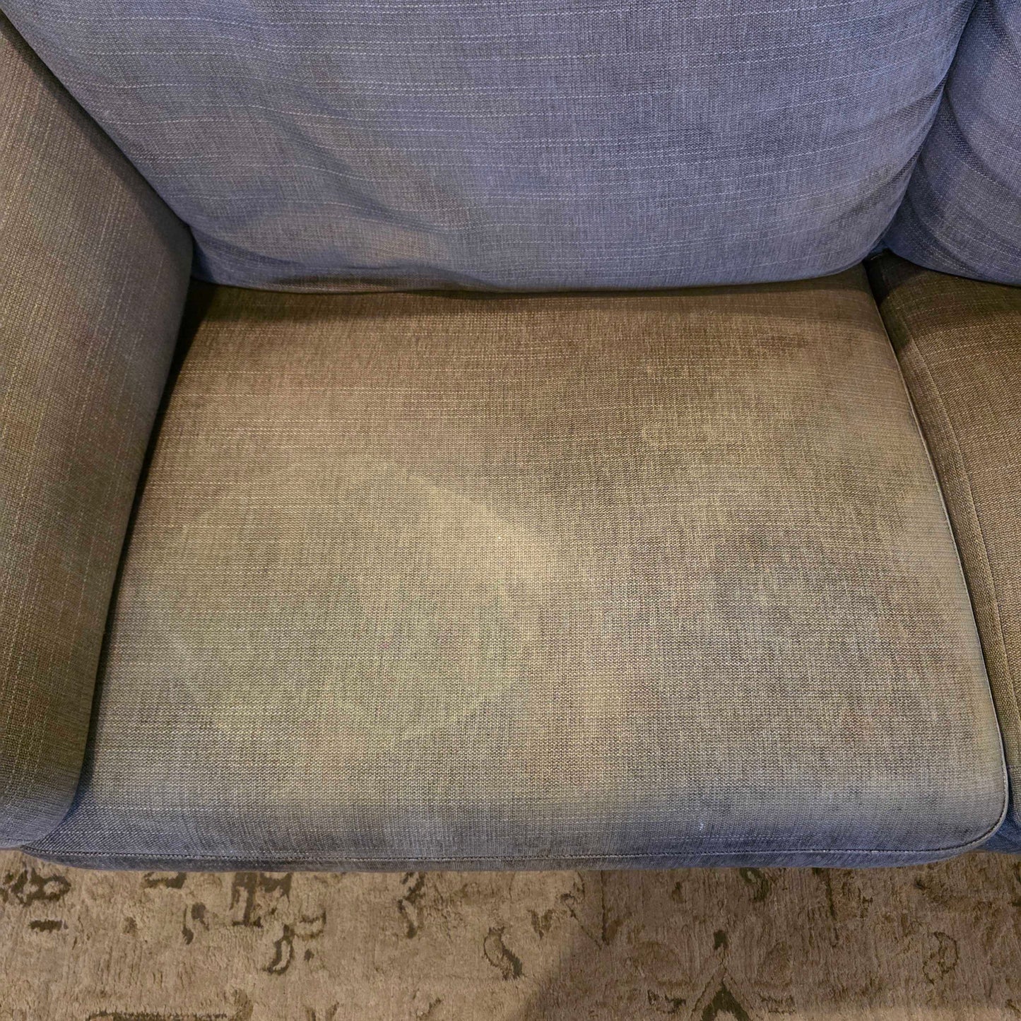 Dark Grey Fabric Curved Arm Sofa