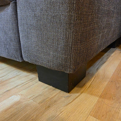 Dark Grey Curved Arm Loveseat