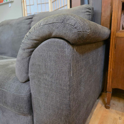 Dark Grey Curved Arm Loveseat