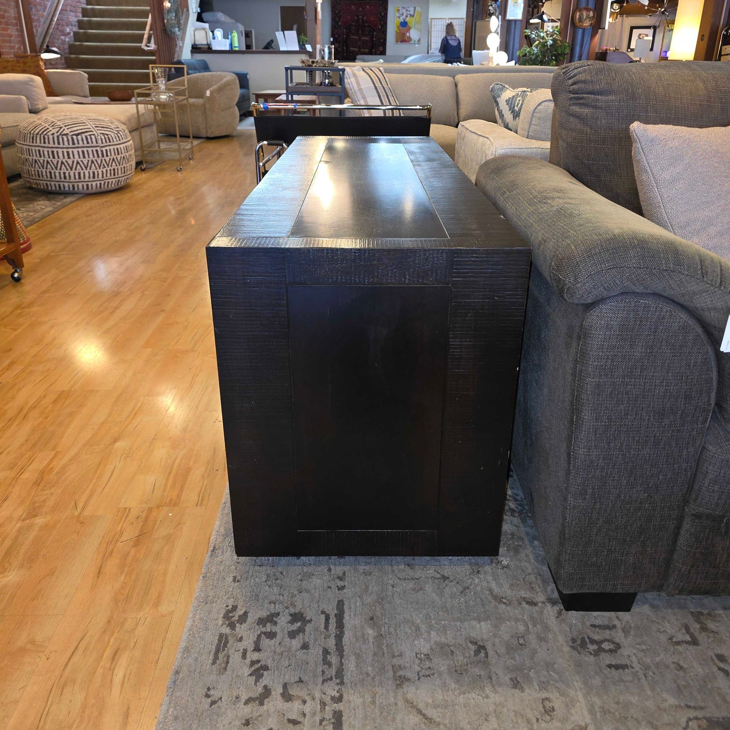 Dark Wood 2 Drawer Media Console