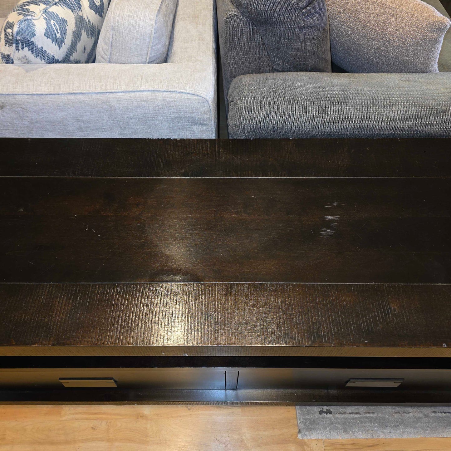 Dark Wood 2 Drawer Media Console