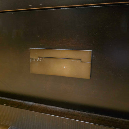 Dark Wood 2 Drawer Media Console