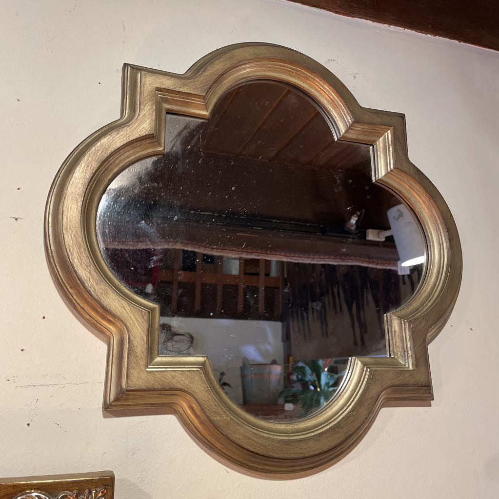 Gold Scalloped Frame Small Mirror