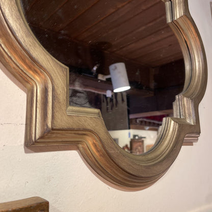 Gold Scalloped Frame Small Mirror