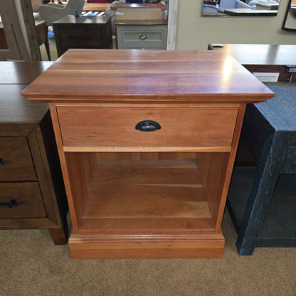 Cherry One Drawer Nightstand w Cubby