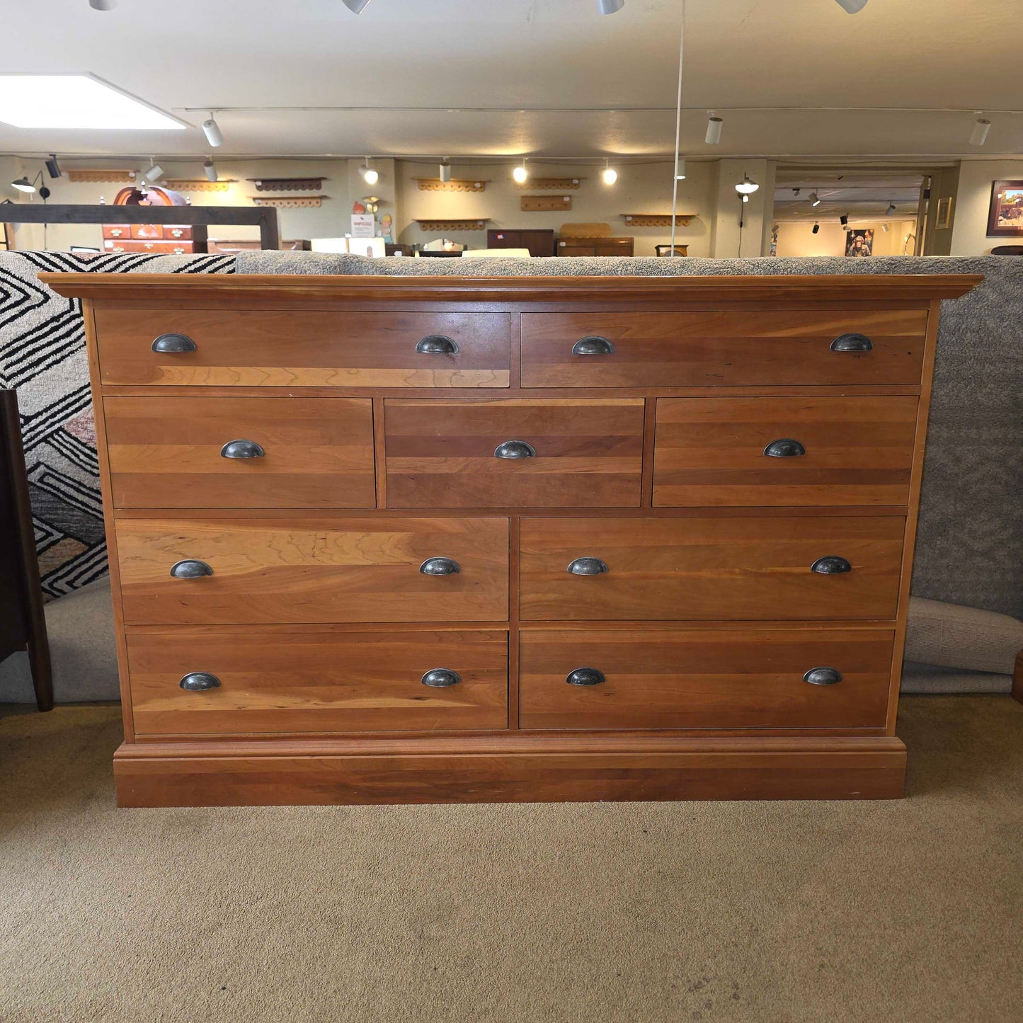 Cherry 9 Drawer Dresser