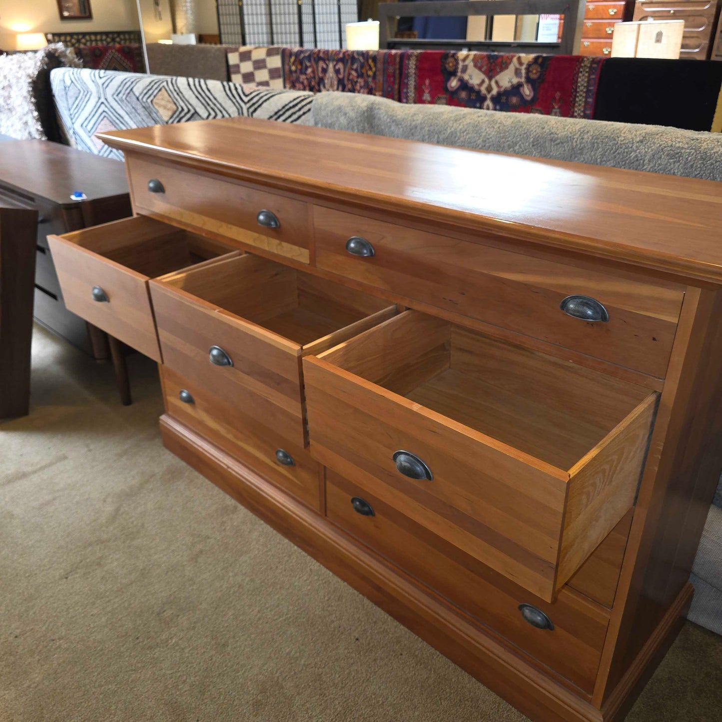 Cherry 9 Drawer Dresser