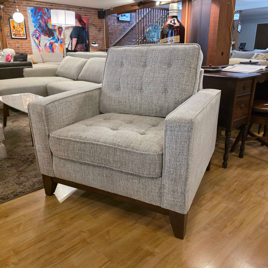 Flax Button Tufted Chair