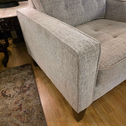 Flax Button Tufted Chair
