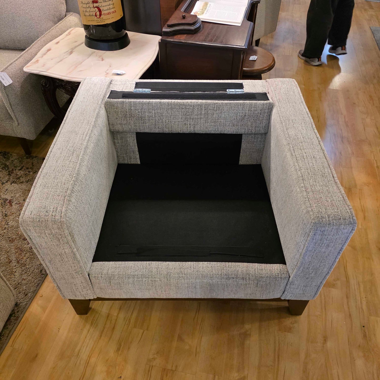 Flax Button Tufted Chair