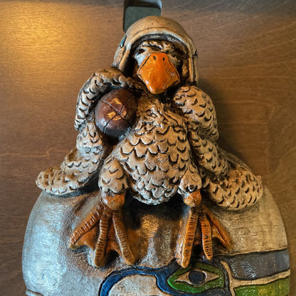 Pottery Seahawks Helmet & Mascot Plaque UNIQUE FINDS