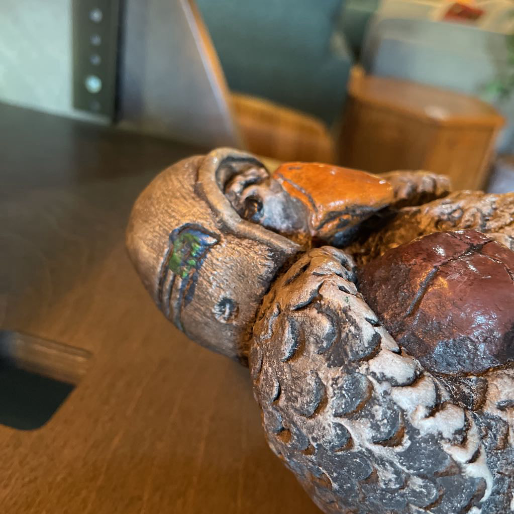 Pottery Seahawks Helmet & Mascot Plaque UNIQUE FINDS
