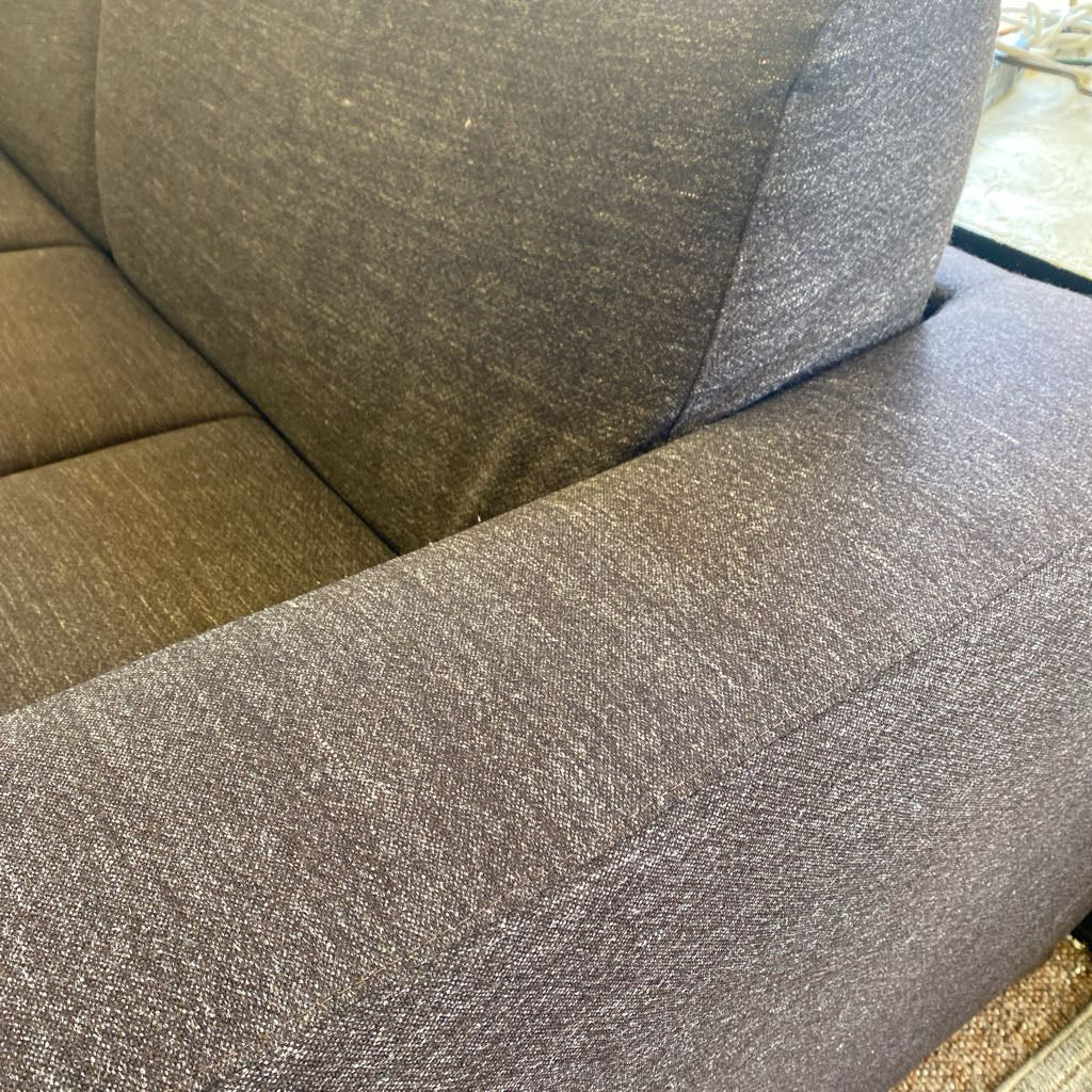 NATUZZI Dark Taupesque Tweedish Sofa