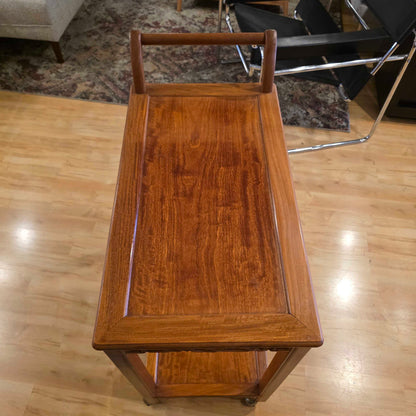 Carved Wood Bar Cart