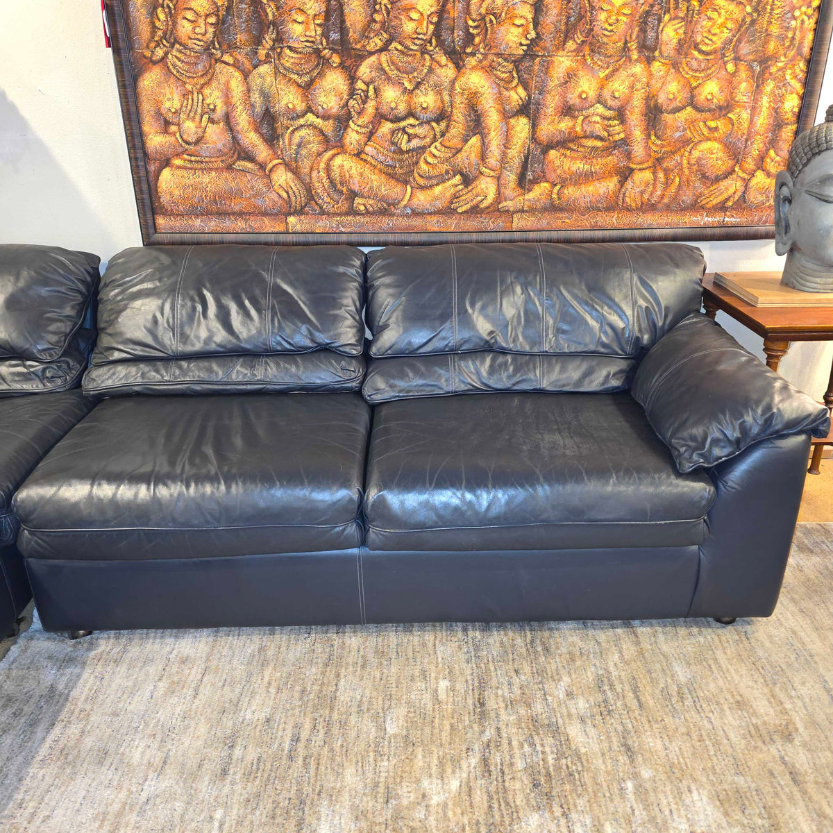 Leather Sleeper Sectional