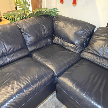 Leather Sleeper Sectional