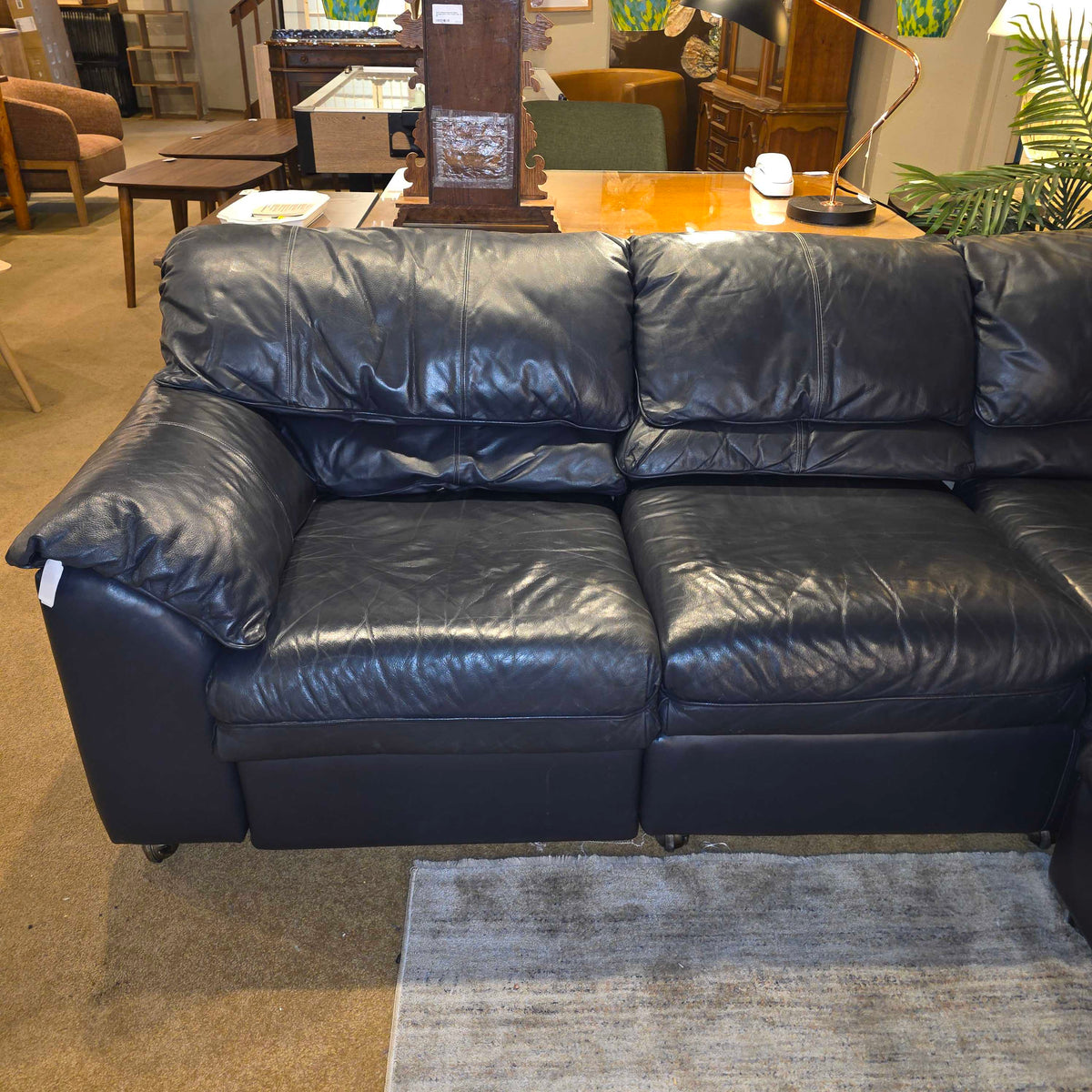 Leather Sleeper Sectional