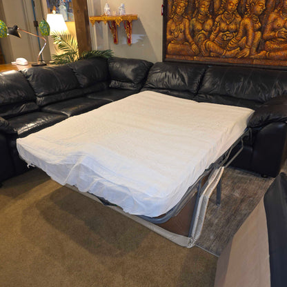 Leather Sleeper Sectional