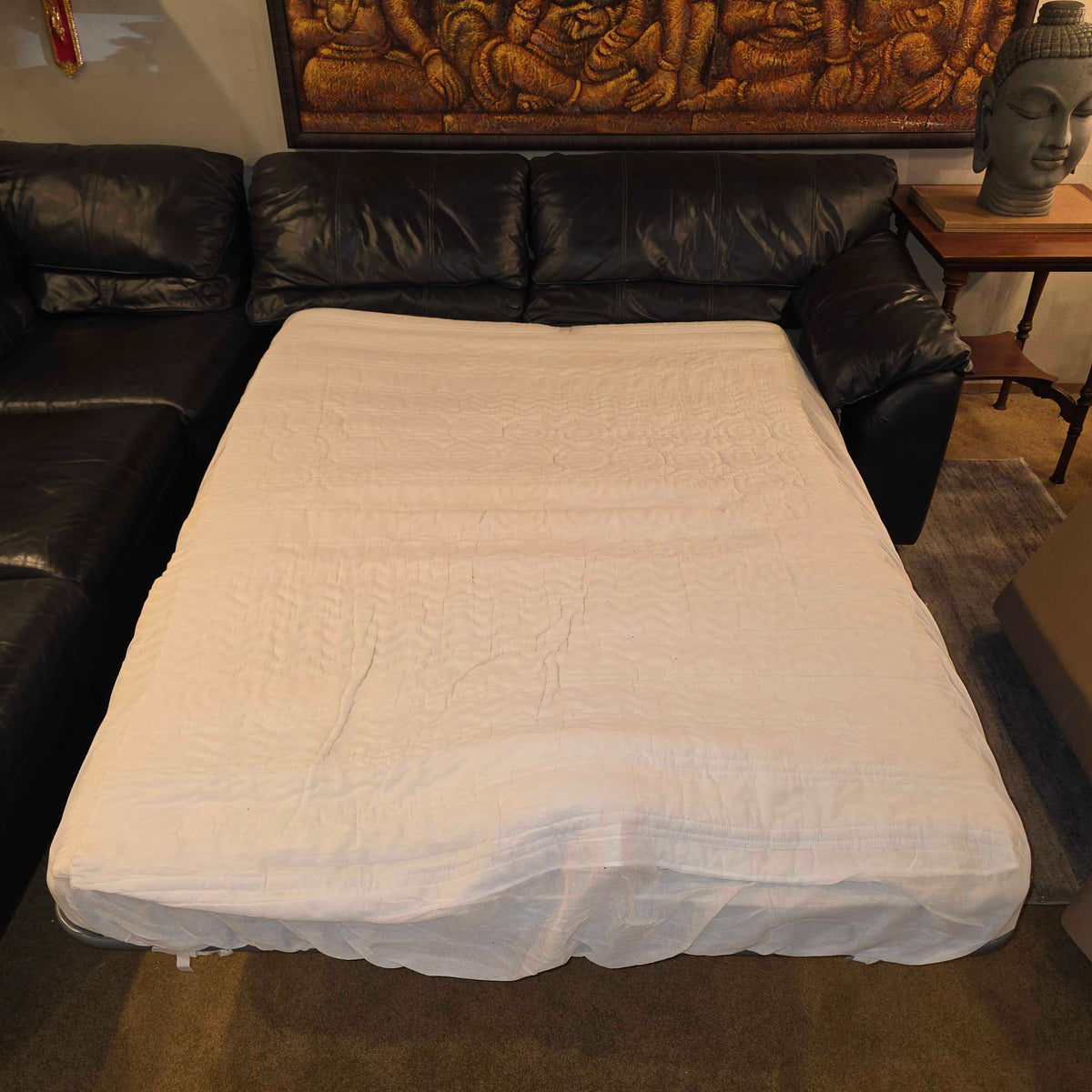 Leather Sleeper Sectional