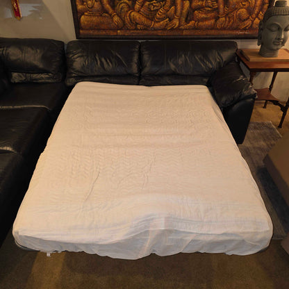 Leather Sleeper Sectional