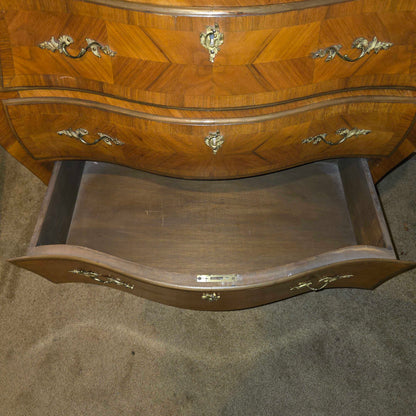Louis XV Bombe Style Chest w Marble Top