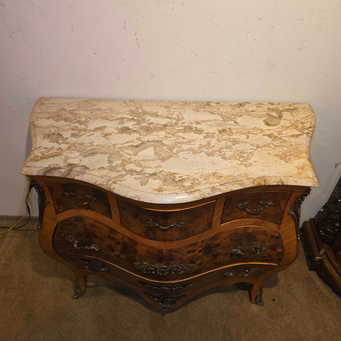 Burl Bombe Style Chest
