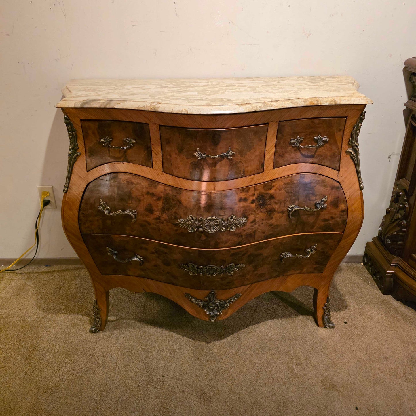 Burl Bombe Style Chest