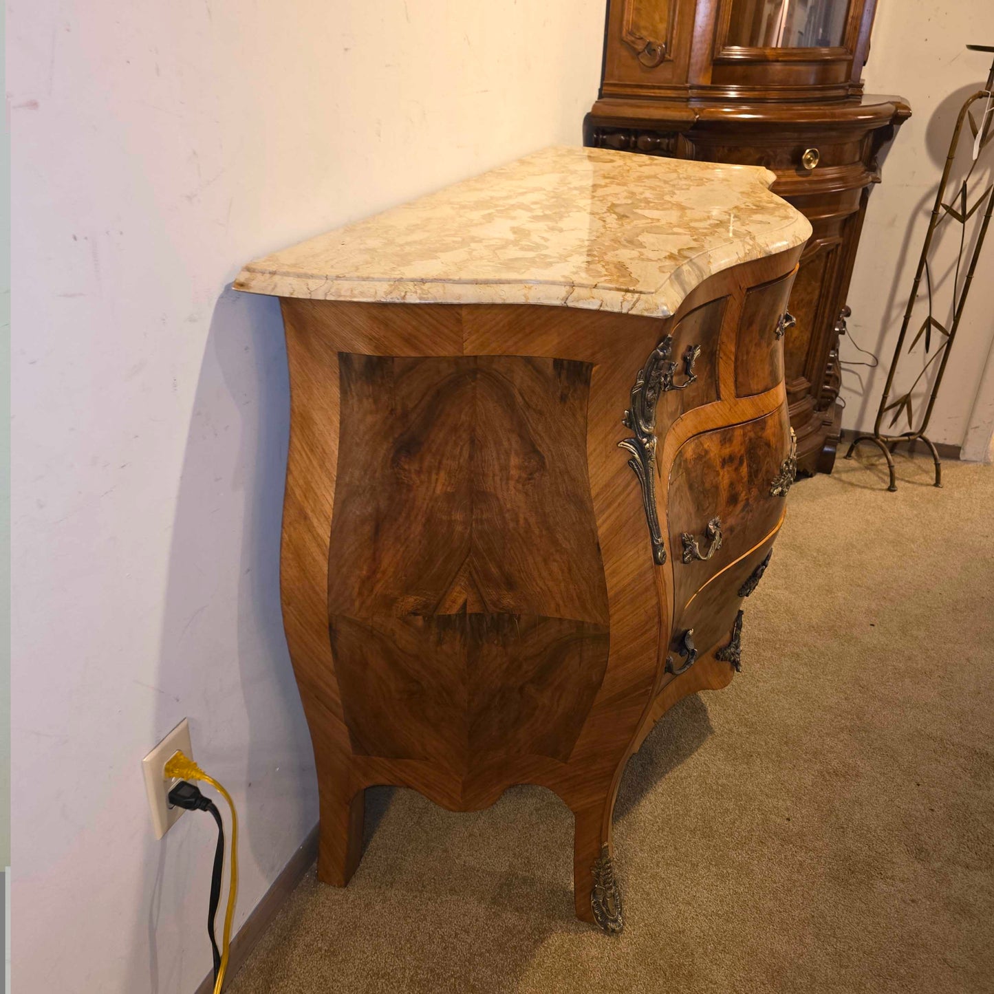 Burl Bombe Style Chest