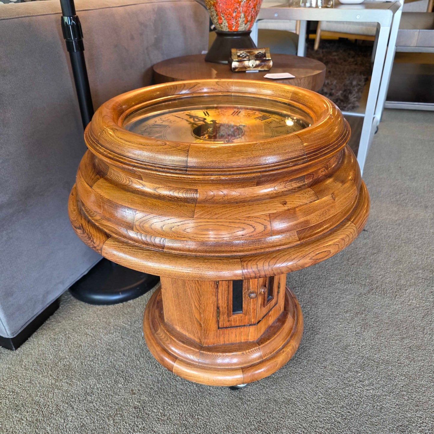 Seisekowa Oak Clock Side Table