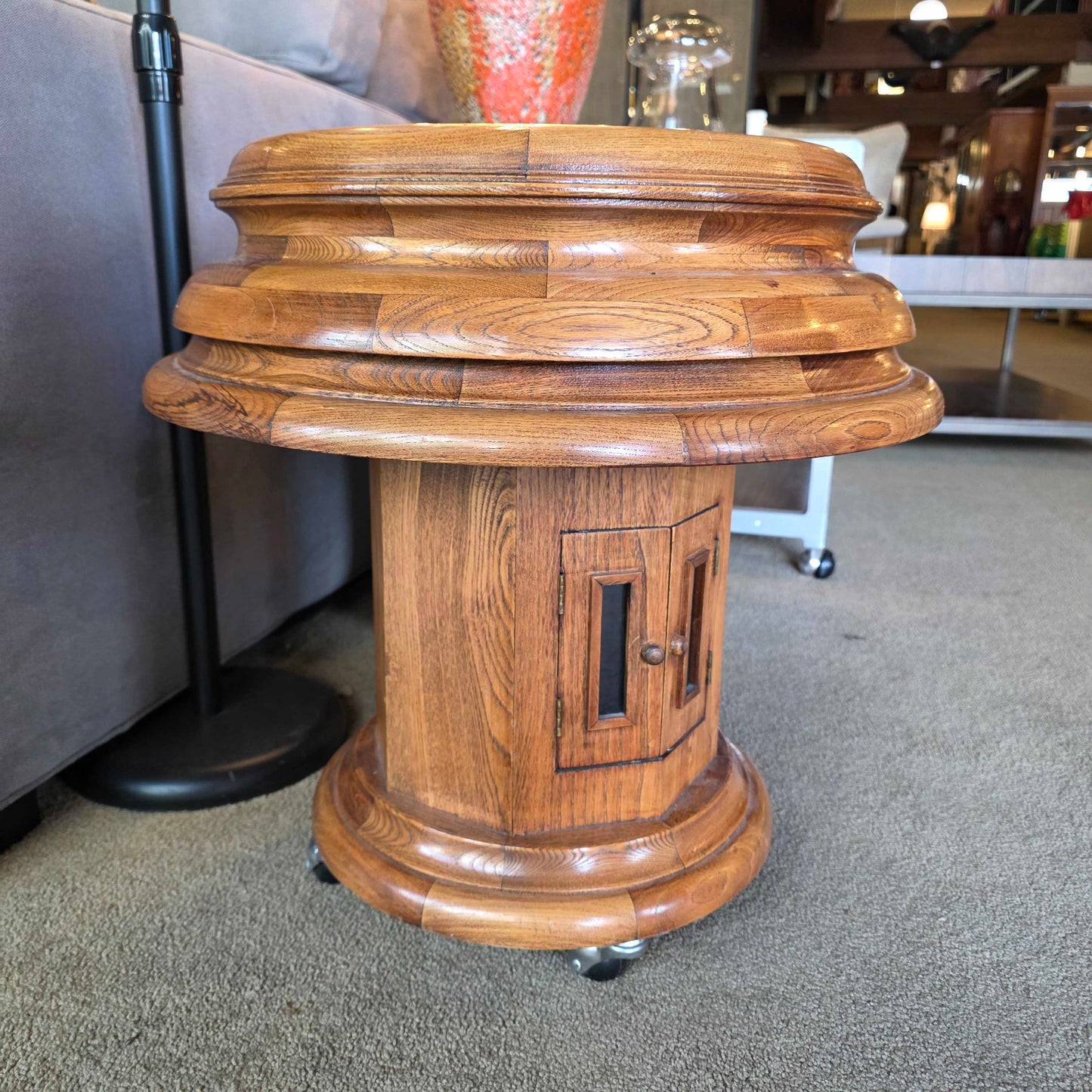 Seisekowa Oak Clock Side Table