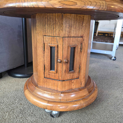 Seisekowa Oak Clock Side Table