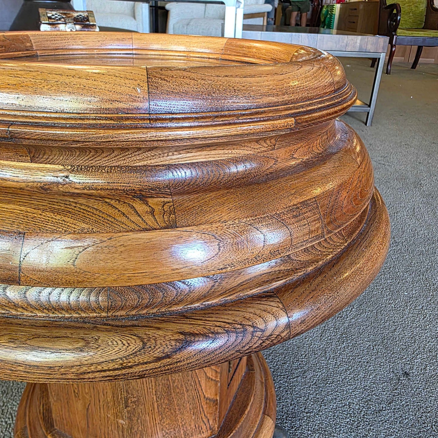 Seisekowa Oak Clock Side Table