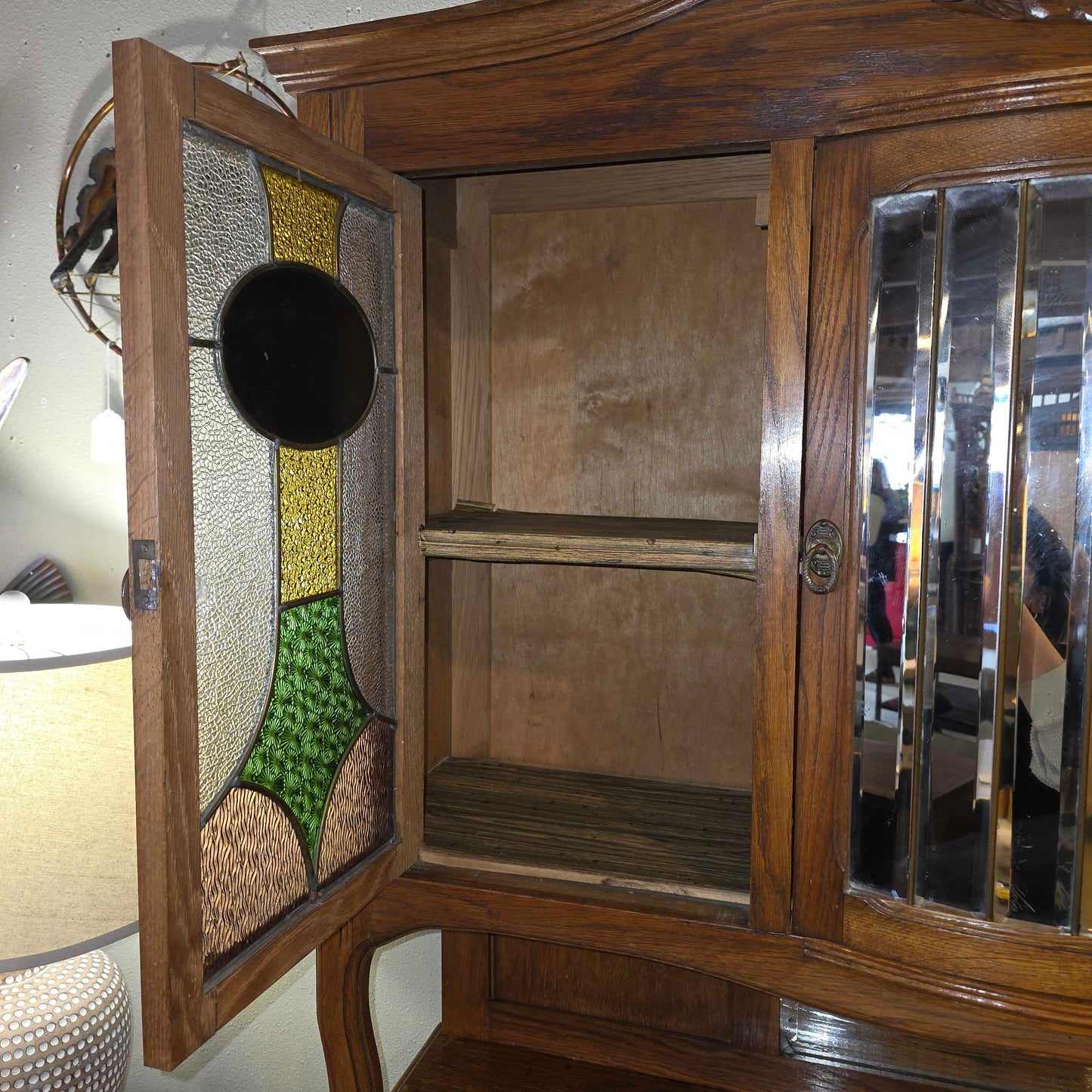 Carved Oak Hutch