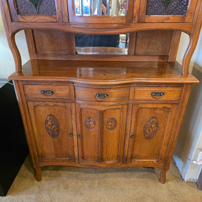 Carved Oak Hutch