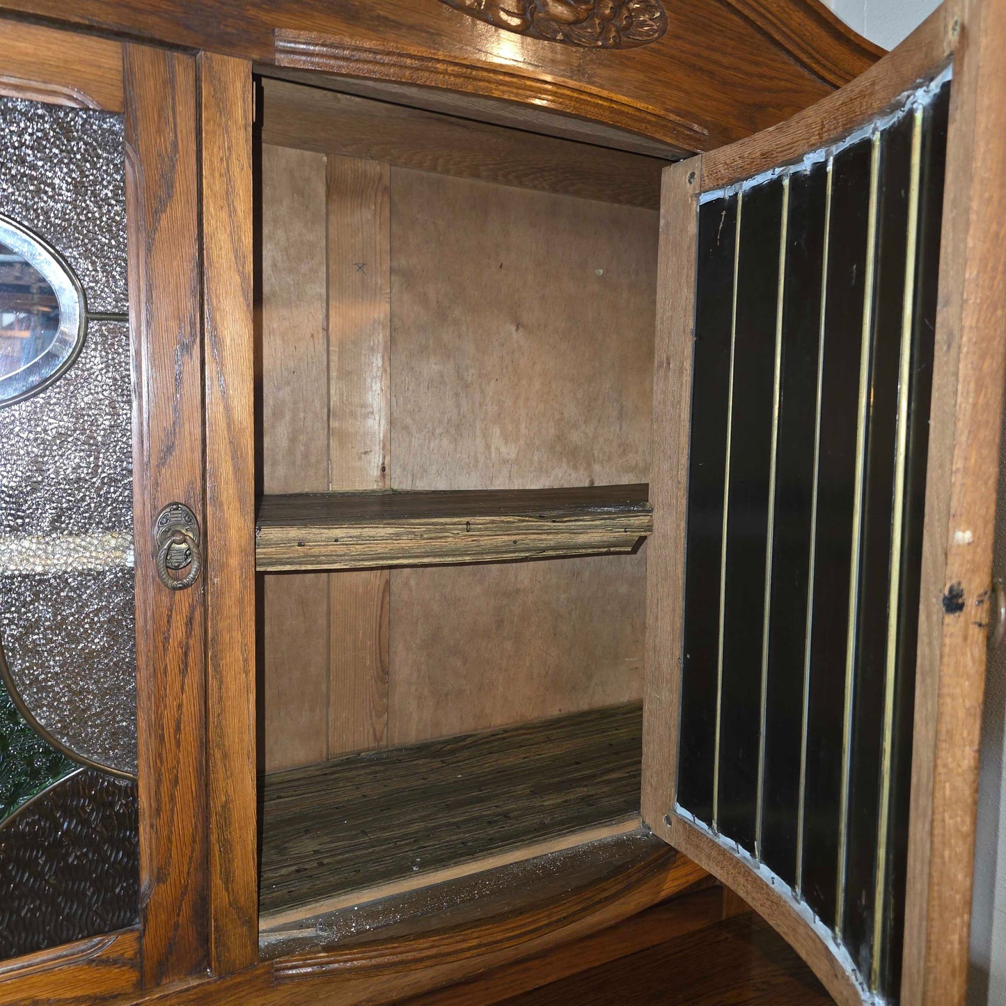 Carved Oak Hutch