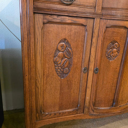Carved Oak Hutch