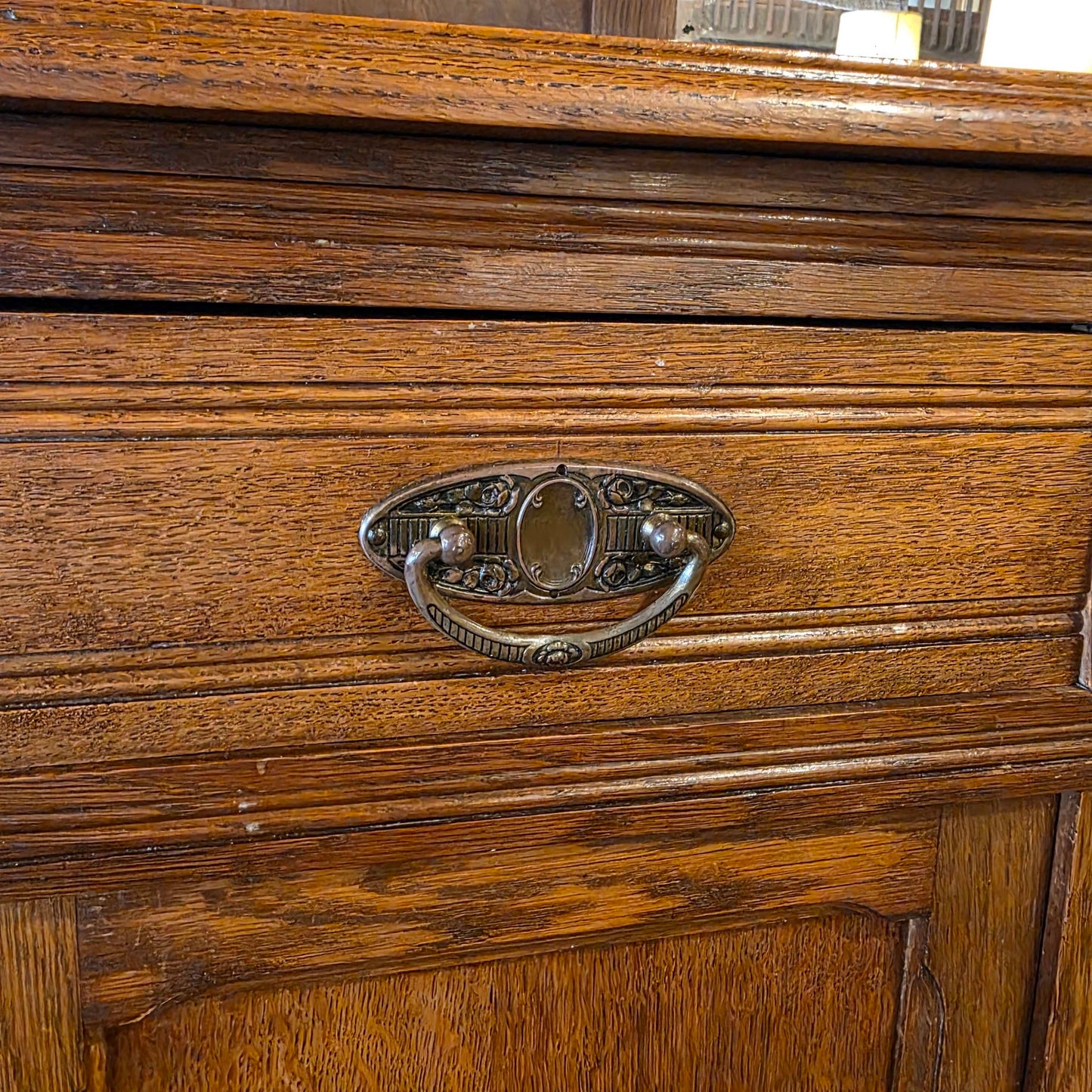 Carved Oak Hutch