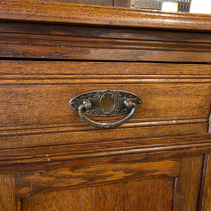 Carved Oak Hutch