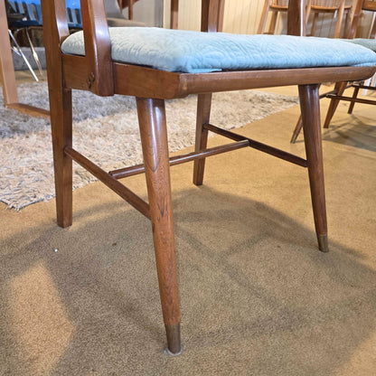 MC Ladder Back Blue Seat Dining Chair Set of 6