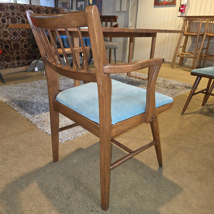 MC Ladder Back Blue Seat Dining Chair Set of 6