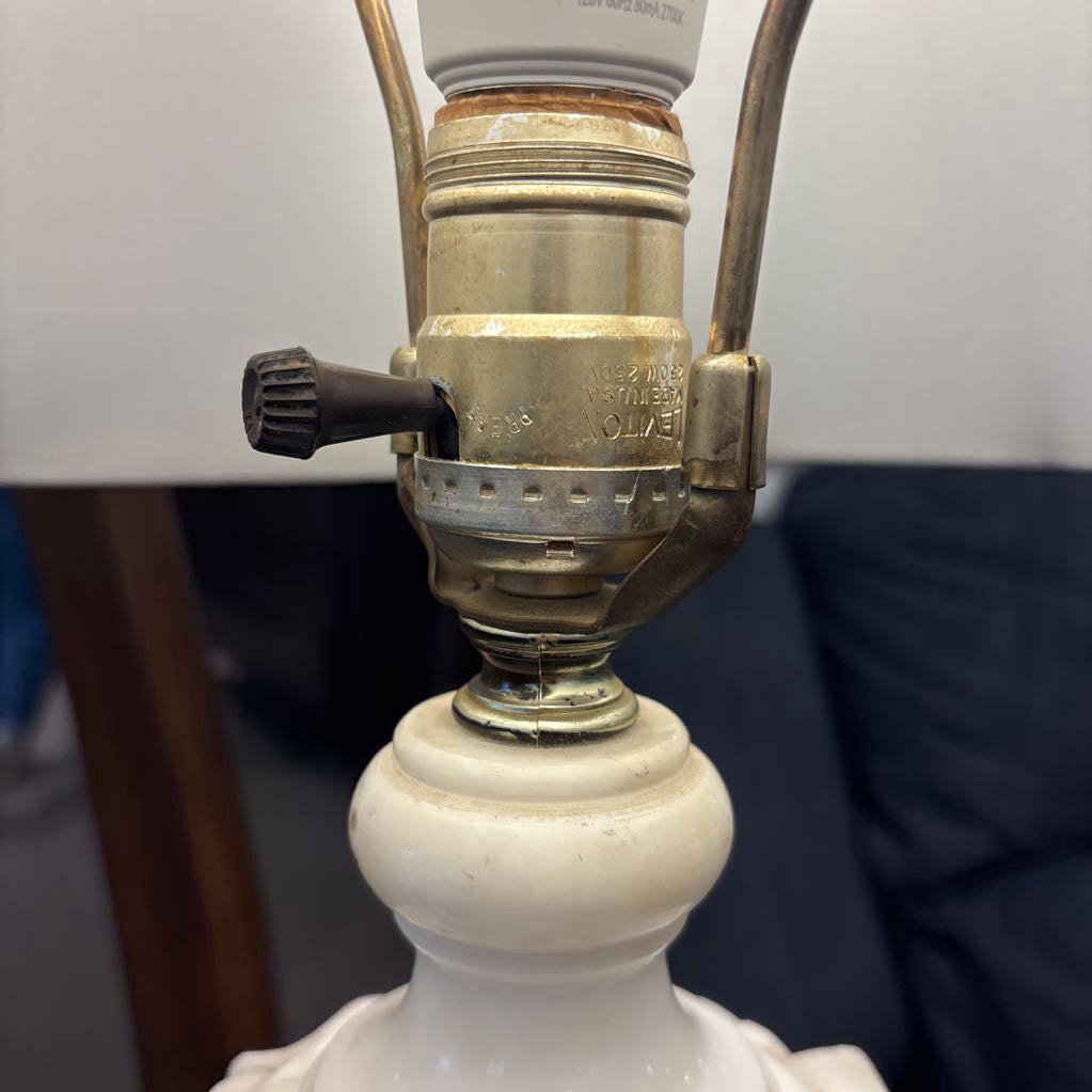 Vintage Alabaster Table Lamp
