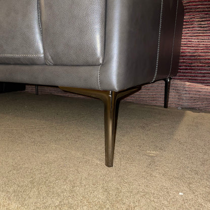 Charcoal Leather Accent Chair U ACCENT CHAIRS