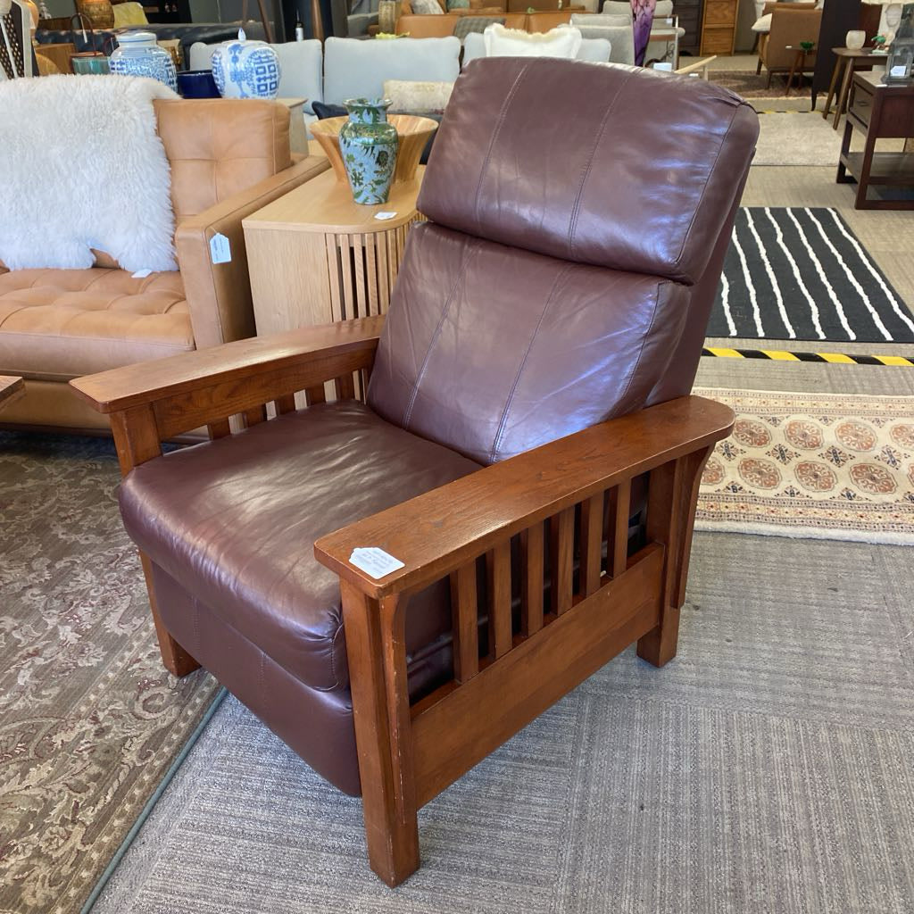 Mission Style Oak Recliner