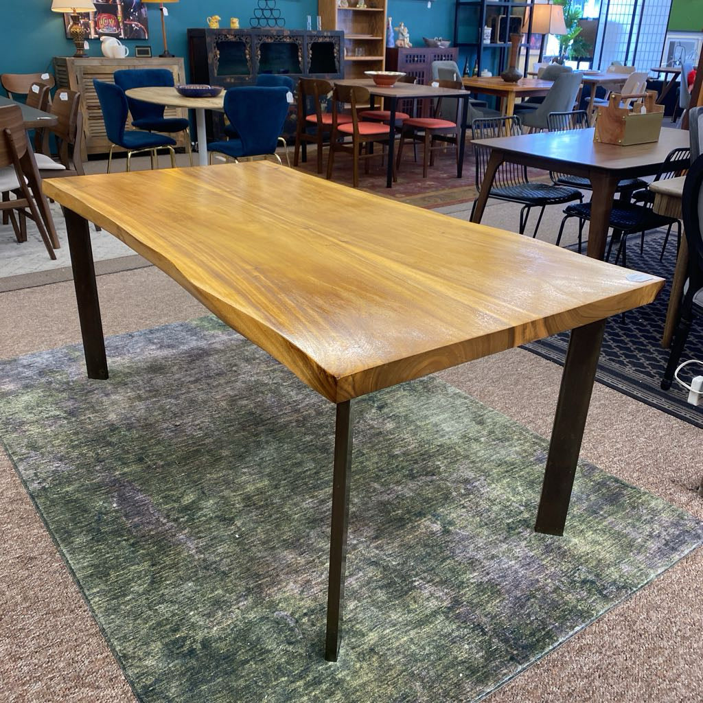 Industrial Chunky Live Edge Dining Table
