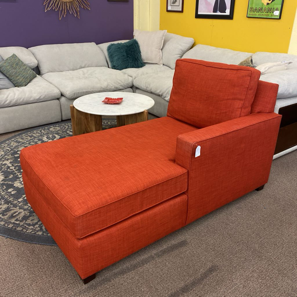 Persimmon WEST ELM Chaise Lounge