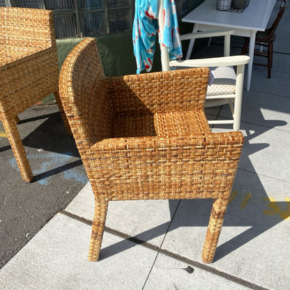 Woven Rattan Armchair